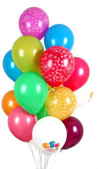 25 adet rengarenk u�an balon demeti