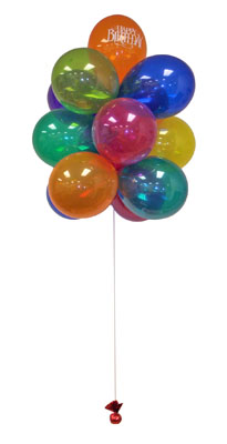15 adet renkli uan balon demeti